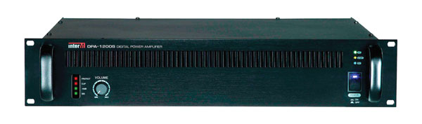 INTER-M DPA1200S POWER AMPLIFIER 1x 1200W, AC or DC powered, terminal outputs, 2U