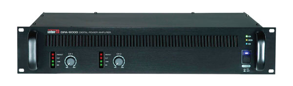 INTER-M DPA600D POWER AMPLIFIER 2x 600W, AC or DC powered, terminal outputs, 2U