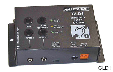 AMPETRONIC CLD1-CB LOOP DRIVER Compact, DC power, with boundary microphone, with loop