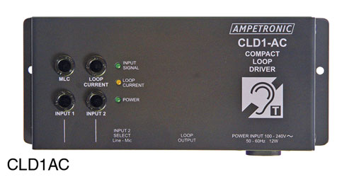 AMPETRONIC CLD1AC-CB LOOP DRIVER Compact, AC power, with boundary microphone, with loop