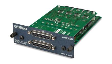 YAMAHA MY16-AE INTERFACE CARD Digital, 16-in/16-out AES/EBU, 2x 25-pin D-sub connectors