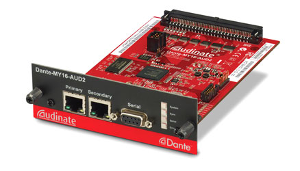 YAMAHA DANTE-MY16-AUD2 INTERFACE CARD Dante I/O, 16x bidirectional channels