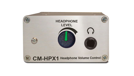 SONIFEX CM-HPX1 HEADPHONE VOLUME CONTROL Rotary volume control, 2x 3-pin XLR in, 6.3mm jack out