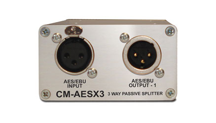 SONIFEX CM-AESX3 DISTRIBUTION AMPLIFIER Passive, 3-way AES/EBU splitter, XLR connections