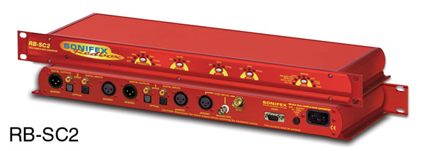 SONIFEX RB-SC2 SAMPLE RATE CONVERTER Dual, AES/EBU, SPDIF, Toslink i/o, sync inputs