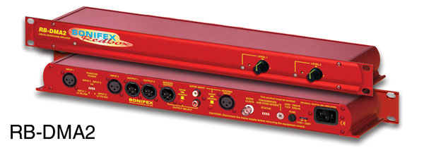 SONIFEX RB-DMA2 MICROPHONE PREAMPLIFIER Digital, AES/EBU, SPDIF out, 2 channel, 1U rackmount