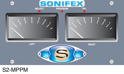 SONIFEX S2 MIXER S2-MPPM PPM meter panel