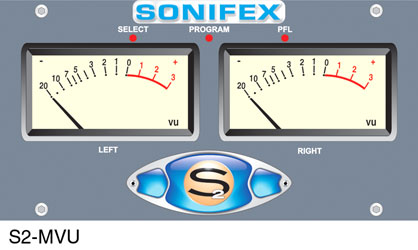 SONIFEX S2 MIXER S2-MVU VU meter panel