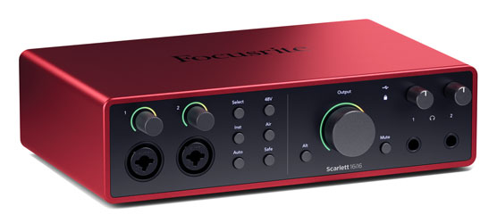 FOCUSRITE SCARLETT 16i16 4TH GEN AUDIO INTERFACE 16x16, USB-C, 2x mic preamps