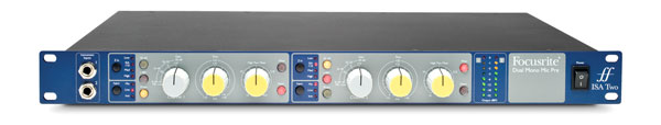 FOCUSRITE ISA TWO MIC PREAMP, Rackmount, 2-channel, mic/line in, 1U