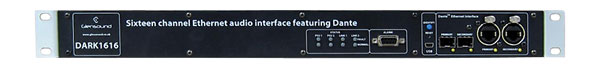 GLENSOUND DARK1616 AUDIO INTERFACE Dante/AES3, 16x16 in/out analogue, 8x8 in/out AES3