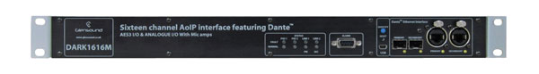 GLENSOUND DARK1616M AUDIO INTERFACE Dante/AES3, 16x16 in/out analogue, 8x8 in/out AES3
