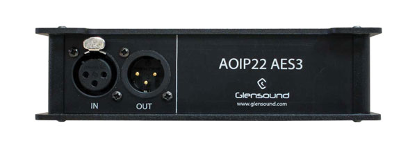 GLENSOUND AOIP22 AES3 AUDIO INTERFACE AES3 to Dante/AES67, PoE, 1 input