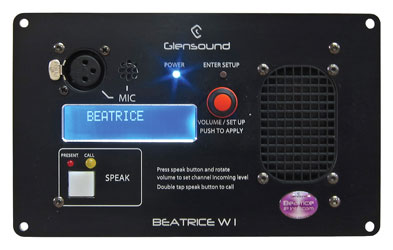 GLENSOUND BEATRICE W1 AUDIO INTERCOM Desk/wallmount, Dante, 1-channel