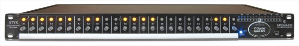GLENSOUND STYX AUDIO MIXER 32x AoIP in/out, 3x 3-pin XLR mic in, Dante/AES67, 1U rackmount