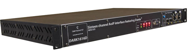 GLENSOUND DARK1616D AUDIO INTERFACE Dante/AES3, 8x8 in/out AES3