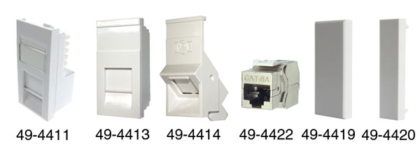 MATRIX CAT5E, CAT6, CAT6A RJ45 MODULAR CONNECTORS AND PLATES