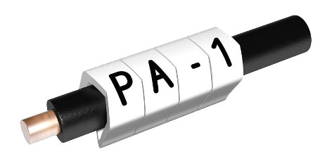 PARTEX CABLE MARKERS PA1-MBW.S Prefit, 2.5 - 5.0mm, letter S, black on white (pack of 1000)