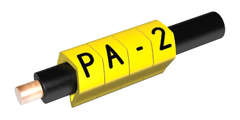 PARTEX CABLE MARKERS PA2-MBY.+ Prefit, 4.0 - 10.0mm, character +, black on yellow (pack of 100)