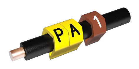 PARTEX CABLE MARKERS PA02-250CC.1 Prefit, 1.3 - 3.0mm, number 1, brown (pack of 250)