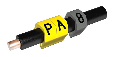 PARTEX CABLE MARKERS PA02-250CC.8 Prefit, 1.3 - 3.0mm, number 8, grey (pack of 250)