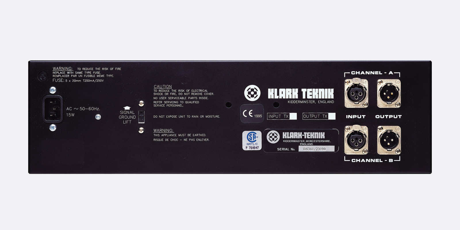 KLARK TEKNIK DN360 GRAPHIC EQUALISER 2 channel, 30 band, 1/3 octave, 3U