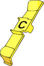 RETROFIT CABLE MARKERS PC36.C, black on yellow (strip of 32)