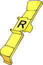 RETROFIT CABLE MARKERS PC36.R, black on yellow (strip of 32)