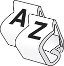 CABLE MARKERS PTV+45.A, black on white (pack of 100)