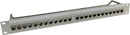 CANFORD CAT6A RJ45 PRO-STECKFELD 1HE, 1x24, FEEDTHROUGH, geschirmt, grau