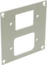 CANFORD UNIVERSELLE MODULARE ANSCHLUSSPLATTE 1x IEC Buchse, 1x Stecker, grau