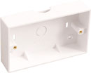 D-LINE TSB35W PLASTIC SURFACE BOX, 2-gang, 35mm deep, white