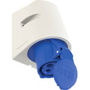 PCE 113-6 SPLASHPROOF 16A WALL MOUNTING SOCKET, Straight, IP44, blue/grey