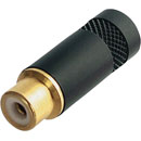 REAN NYS372P-BG RCA (PHONO) CABLE SOCKET Black shell, gold cont.