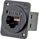 TUK D-SERIES KEYSTONE RJ45 BACK-TO-BACK COUPLER Cat5E, black