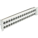 CANFORD XLR TERMINATION PANEL 2U Angled 2x16 Neutrik XLRF, grey