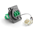 SENKO FIBRE OPTIC LC APC SM FEEDTHROUGH COUPLER, 'Universal' mounting, green