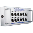 AUDIOPRESSBOX APB-112 SB-D PRESS SPLITTER Active, portable, Dante in, 12x mic/line out