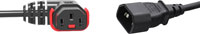 AC MAINS POWER LEADS - IEC-LOCK - Angled Connectors