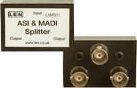 LEN SPLITTER/FILTER/RELAYS – AES, MADI, ASI