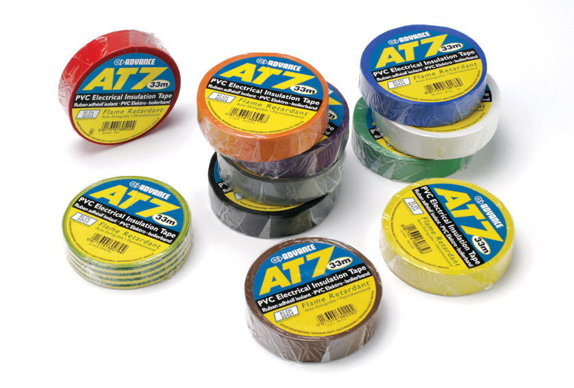 Advance AT7 Electrical Tape, PVC, White, 25mm x 33m, Pack of 1