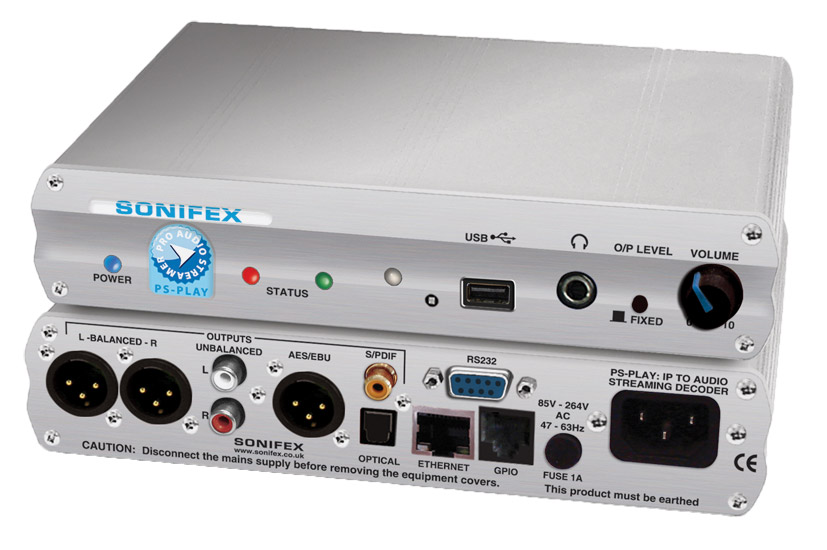 sessie Oranje beweeglijkheid SONIFEX PS-SEND PRO AUDIO STREAMER ENCODER Audio to IP, freestanding